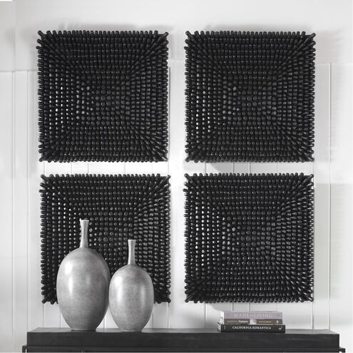 Portside Satin Black Wood Wall Panel