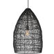 Nandi 1 Light 15 inch Matte Black Pendant Ceiling Light