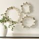 Ripple Effect Silver Leaf Wall Art, Set of 3