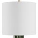 Nacua 34.5 inch 150 watt Green Glaze and Antique Brass Table Lamp Portable Light