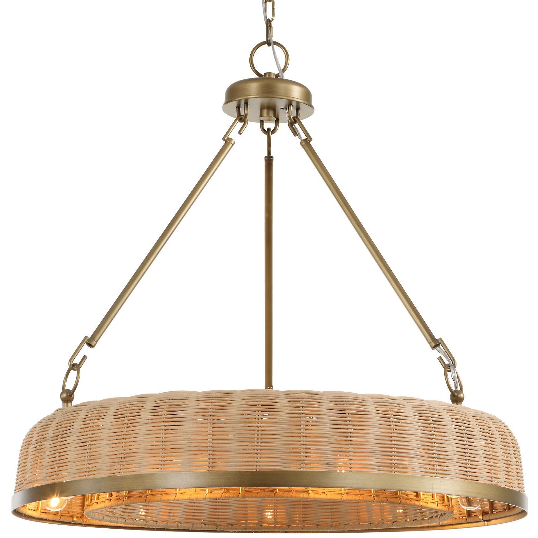 Ladakh 9 Light 28 inch Weathered Brushed Brass Pendant Ceiling Light