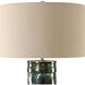 Loch 28.25 inch 150.00 watt Peacock Green And Slate Glaze and Brushed Nickel Table Lamp Portable Light