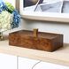 Burl Haven 15 inch Burl Veneer and Antique Brass Box