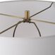 Quite The Buzz 65.5 inch 150.00 watt Textured White Ceramic and Antique Brass Floor Lamp Portable Light