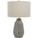 Monacan 25.5 inch 150 watt Neutral Grays and Taupe with Rust Brown Accents Table Lamp Portable Light