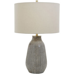 Monacan 26 inch 150.00 watt Neutral Grays and Taupe with Rust Brown Accents Table Lamp Portable Light