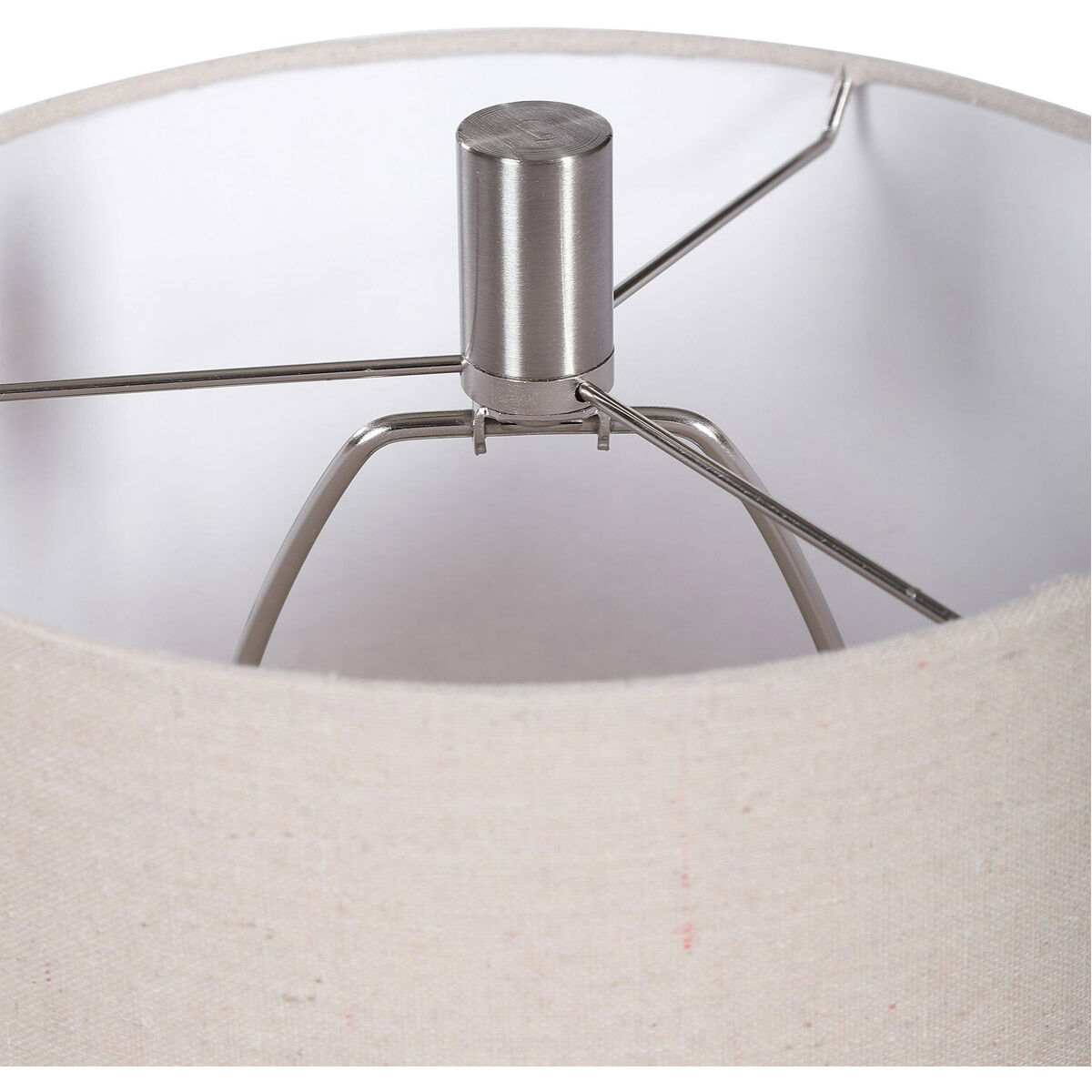 Stevens 24 inch 150.00 watt Bleached Wood Tone with Brushed Nickel Details Buffet Lamp Portable Light