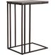 Theodore 23 X 16 inch Titanium Travertine and Dark Bronze Accent Table