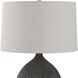 Levee 27 inch 150 watt Satin Black Glaze Table Lamp Portable Light