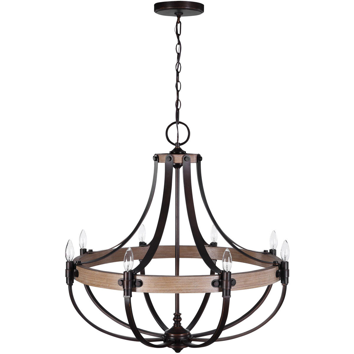Dubois 8 Light 33 inch Bronze Chandelier Ceiling Light