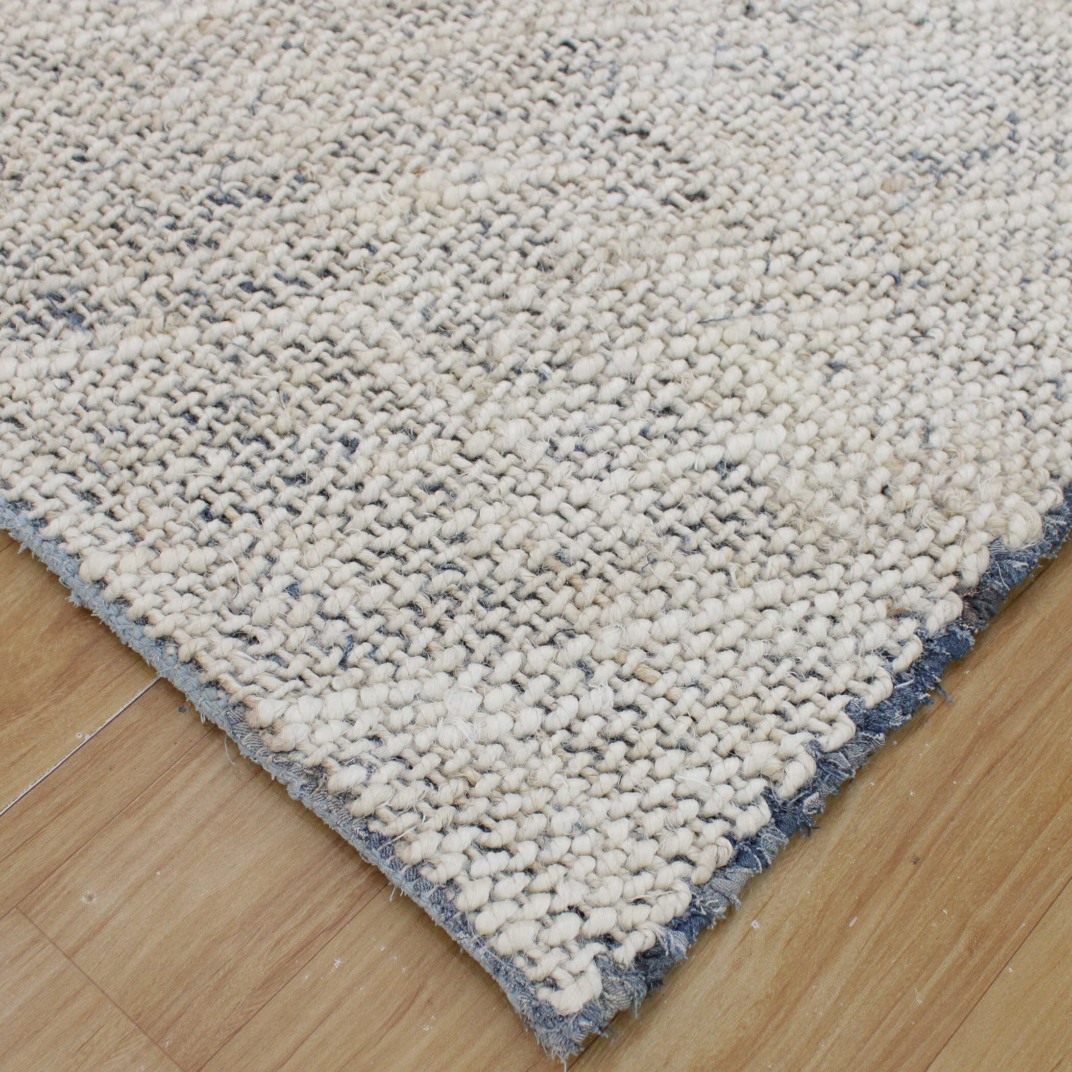 Hayden 120 X 96 inch Ivory Jute and Blue Denim Rug, 8ft x 10ft