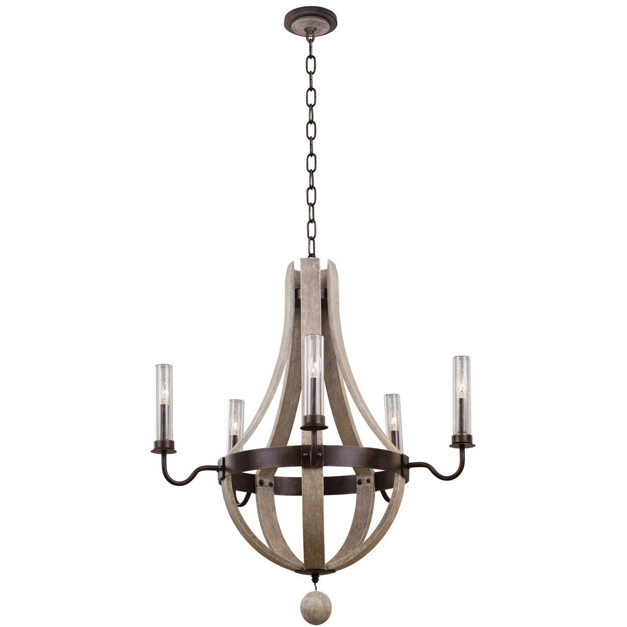 Harper 5 Light 32 inch Florence Gold Chandelier Ceiling Light