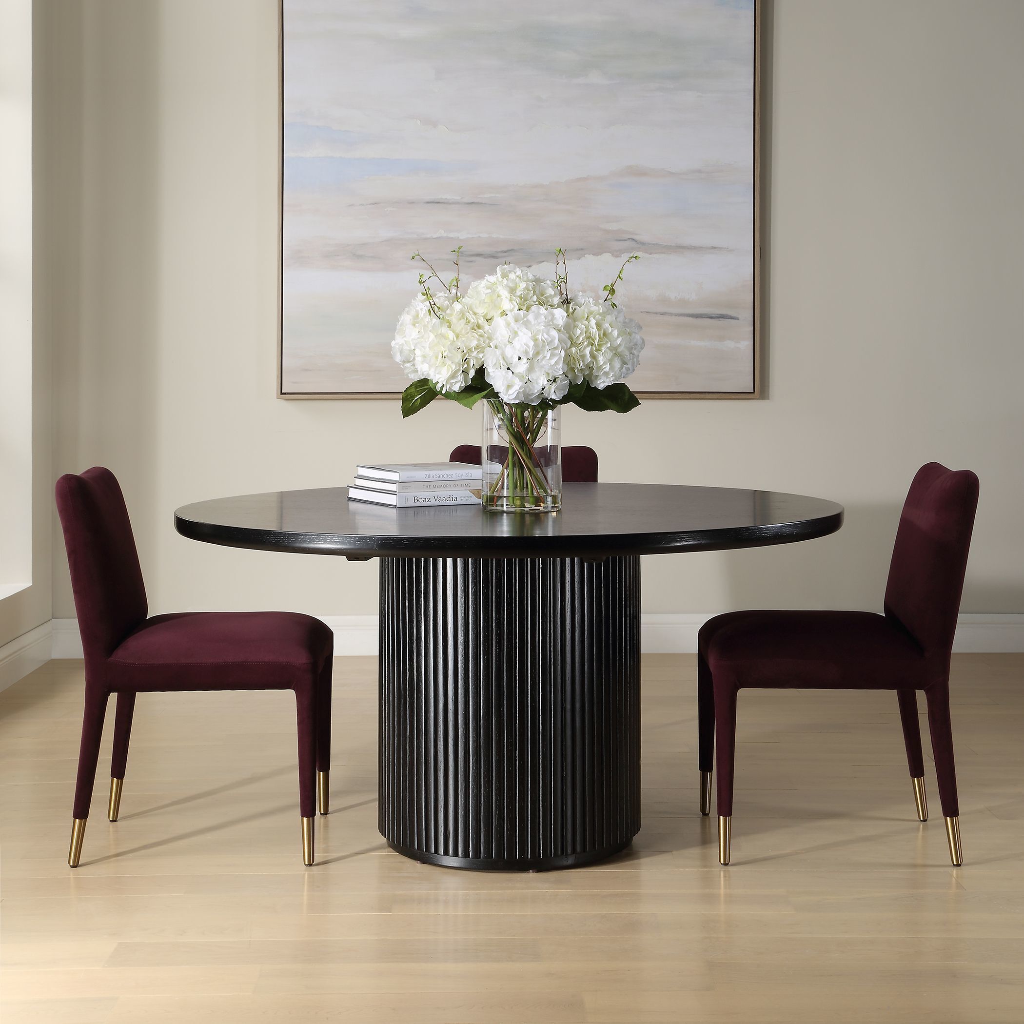 Hersch 60 X 30.5 inch Black Dining Table