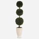 Preserved Boxwood Green and Chalk White Triple Topiary
