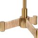Lautoka 36 inch 100.00 watt Brass and Rattan Buffet Lamp Portable Light