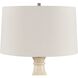 Banham 31 inch 150 watt Glossy Beige Glaze and Antique Brass Table Lamp Portable Light
