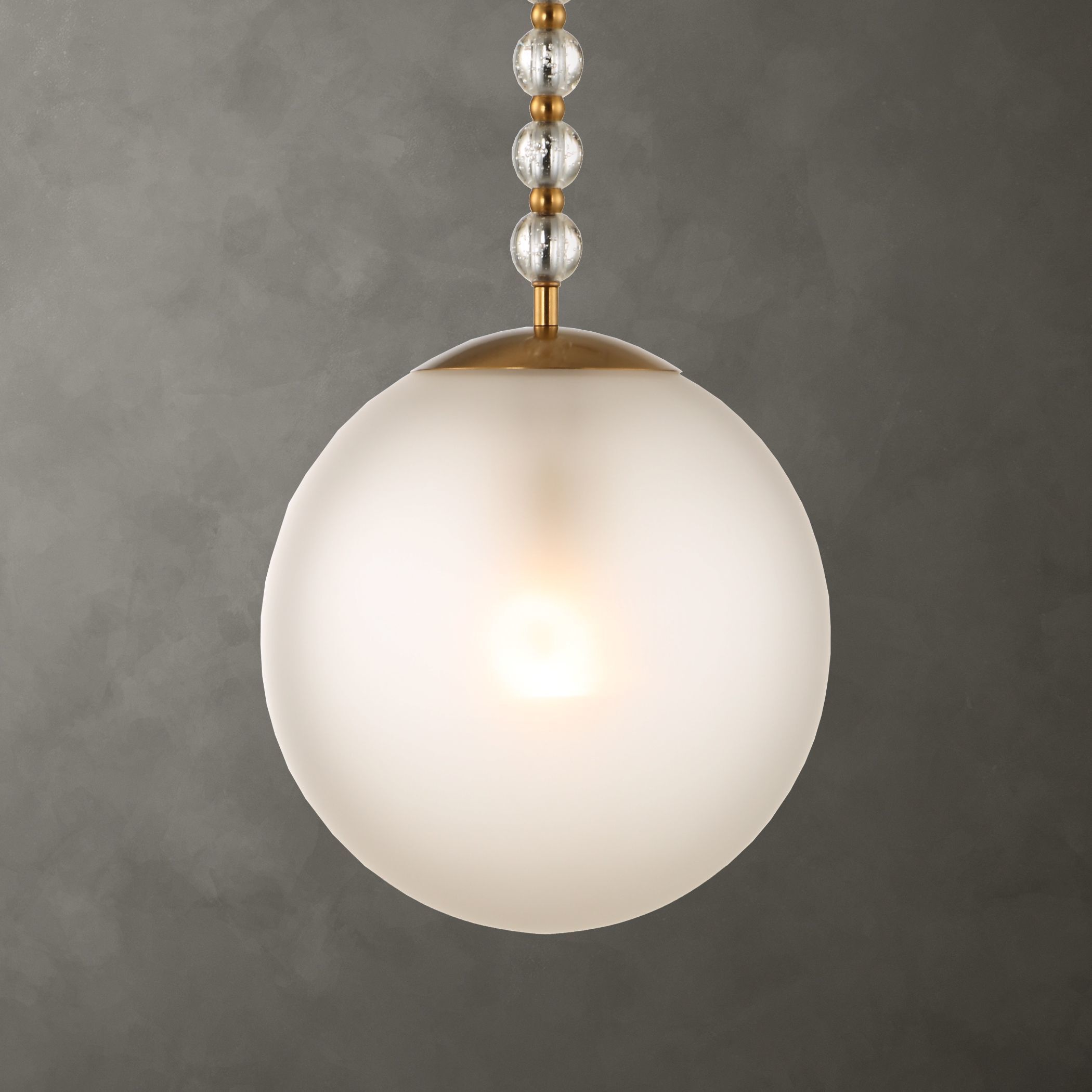 Ripple 1 Light 11.63 inch Warm Brass Pendant Ceiling Light