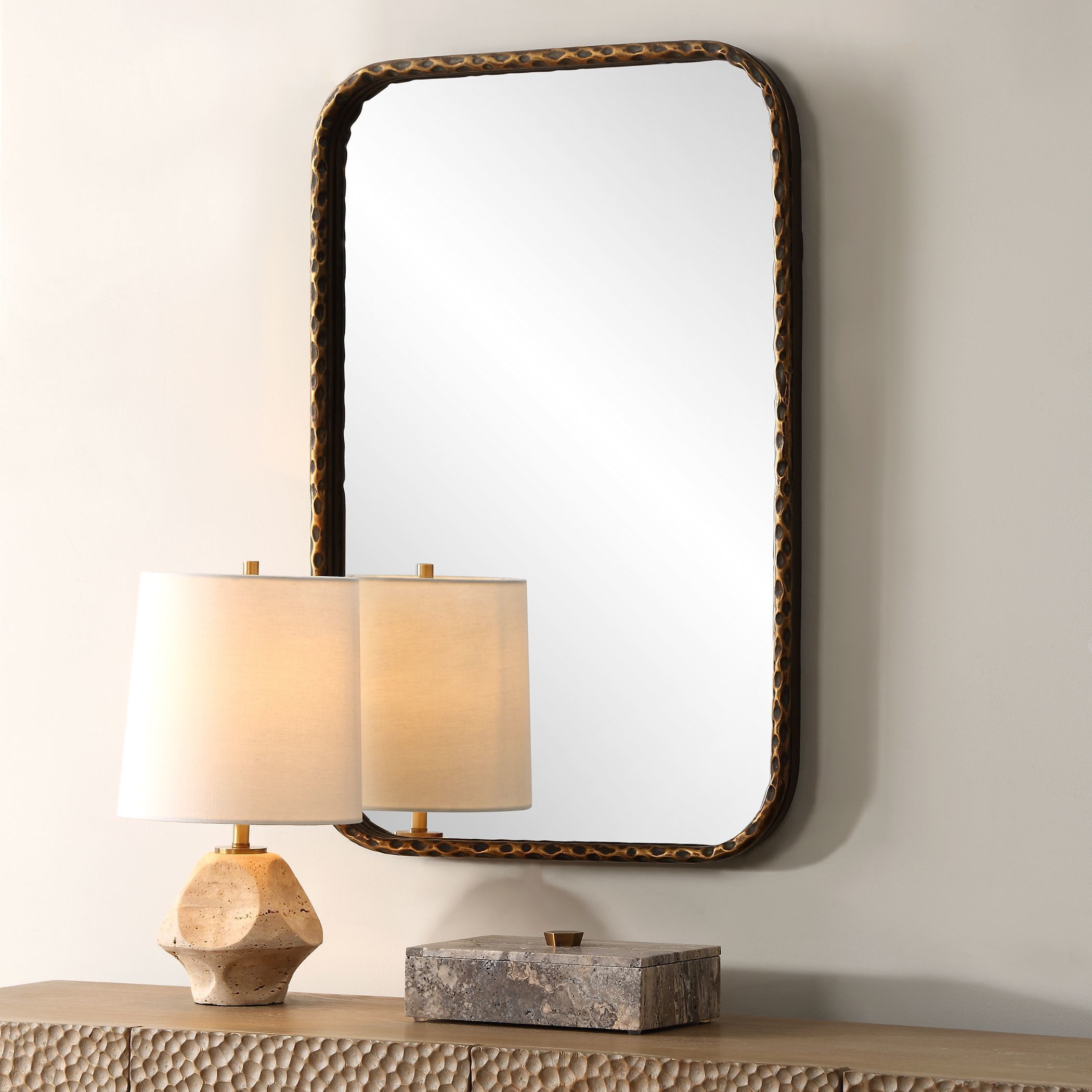 A Little Knotty 30 X 20 inch Aged Bronze Vanity Mirror