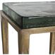 Preston 24 X 12.2 inch Antiqued Brass and Glass Accent Table