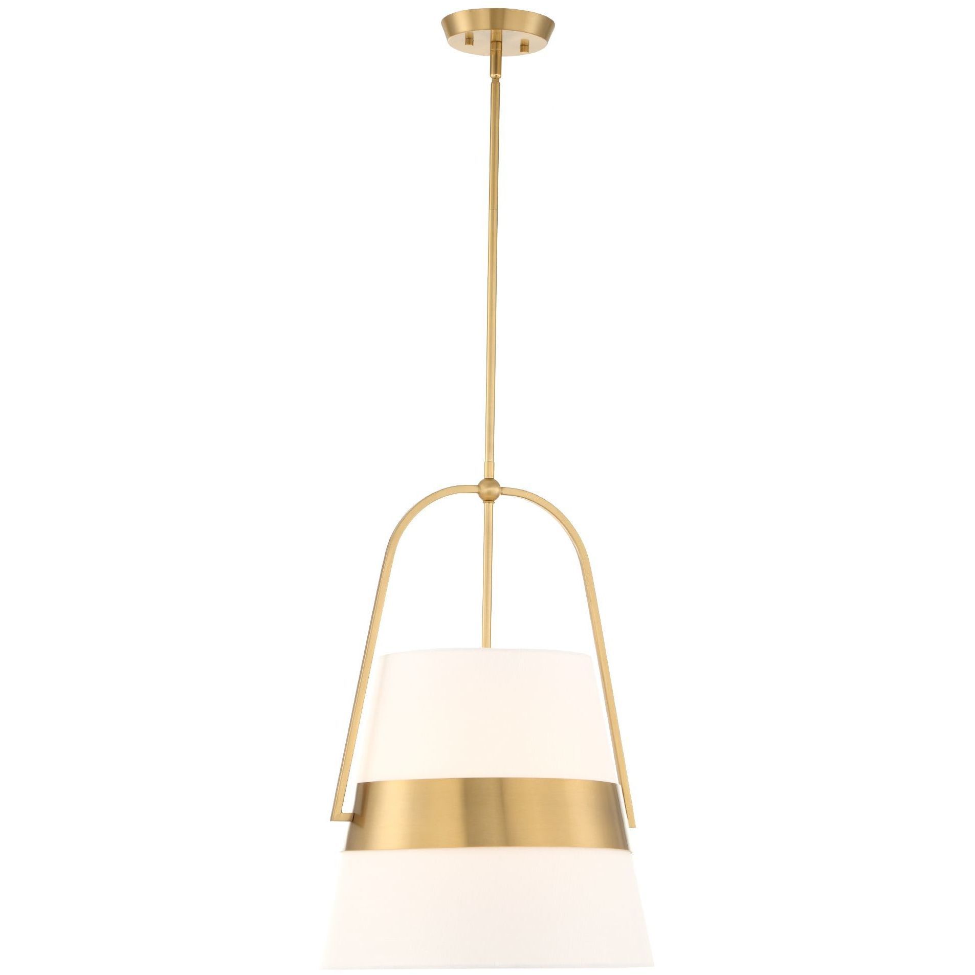 Harness 1 Light 15 inch Warm Brass Pendant Ceiling Light