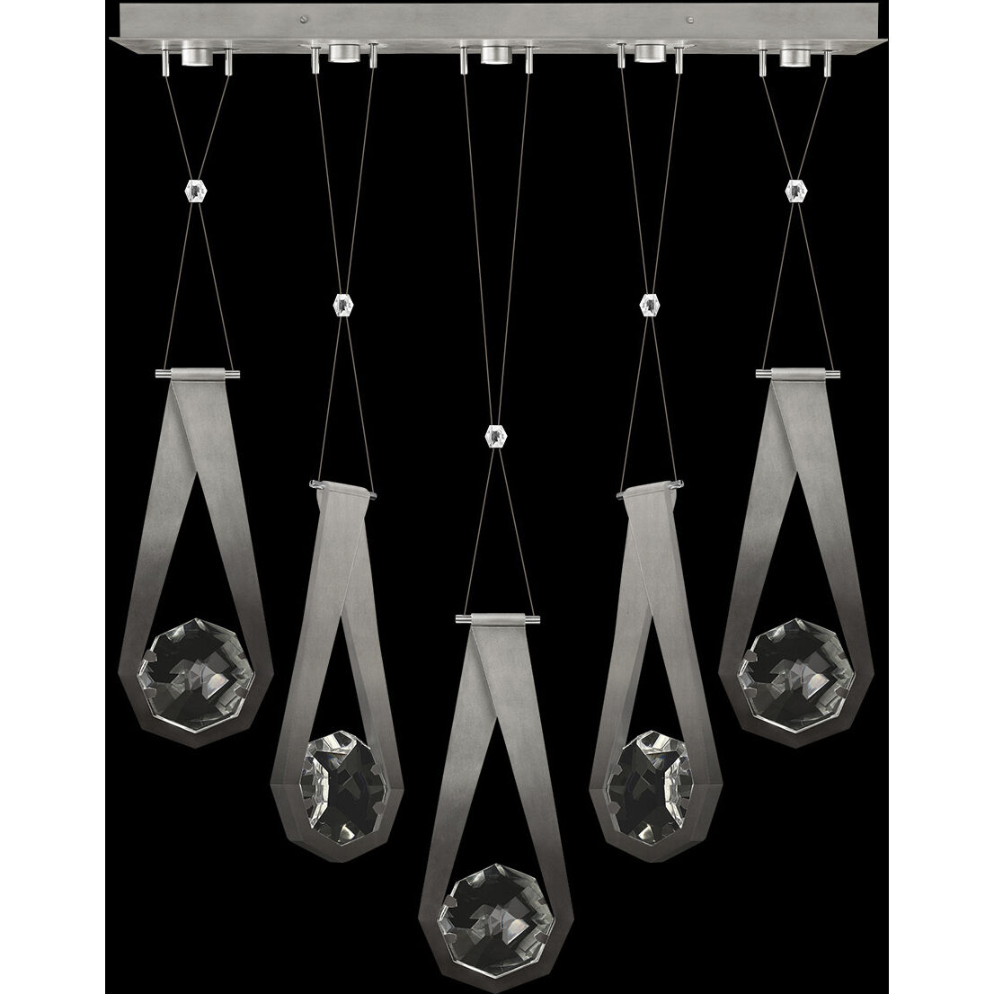 Aria 10 Light 43 inch Silver Pendant Ceiling Light
