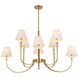 Poppins 8 Light 45 inch Warm Brass Chandelier Ceiling Light