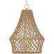 Macrame 4 Light 18 inch Brushed Gold Pendant Ceiling Light