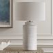 Crimp 26.5 inch 150.00 watt Ivory Glaze with Gold Leaf and Brass Table Lamp Portable Light