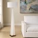 Rosin 66.25 inch 150 watt Frosted White Acrylic with Antique Brass and Black Floor Lamp Portable Light