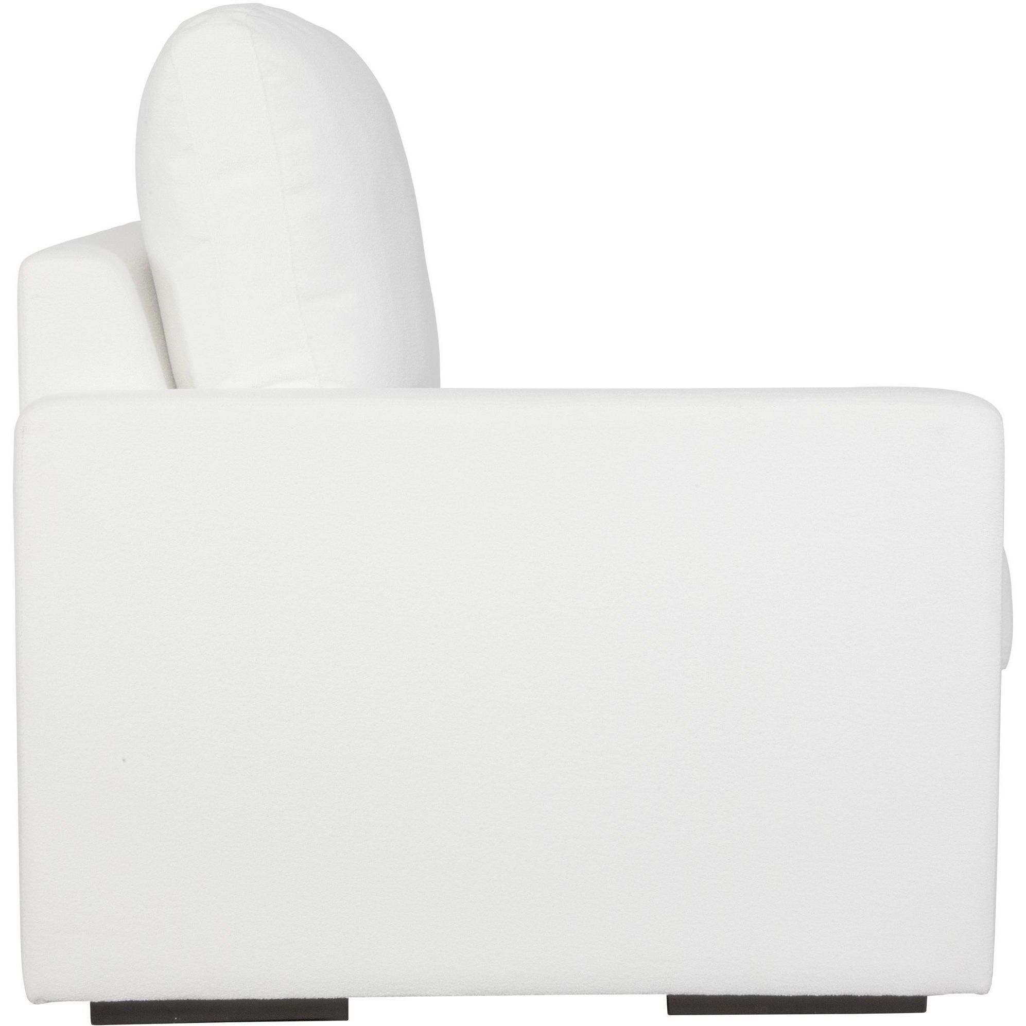 Refuge Arctic White Polyester Sofa, Left Arm Facing