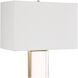 Stambaugh 26.5 inch 150 watt Antique Brass and Clear Crystal Table Lamp Portable Light