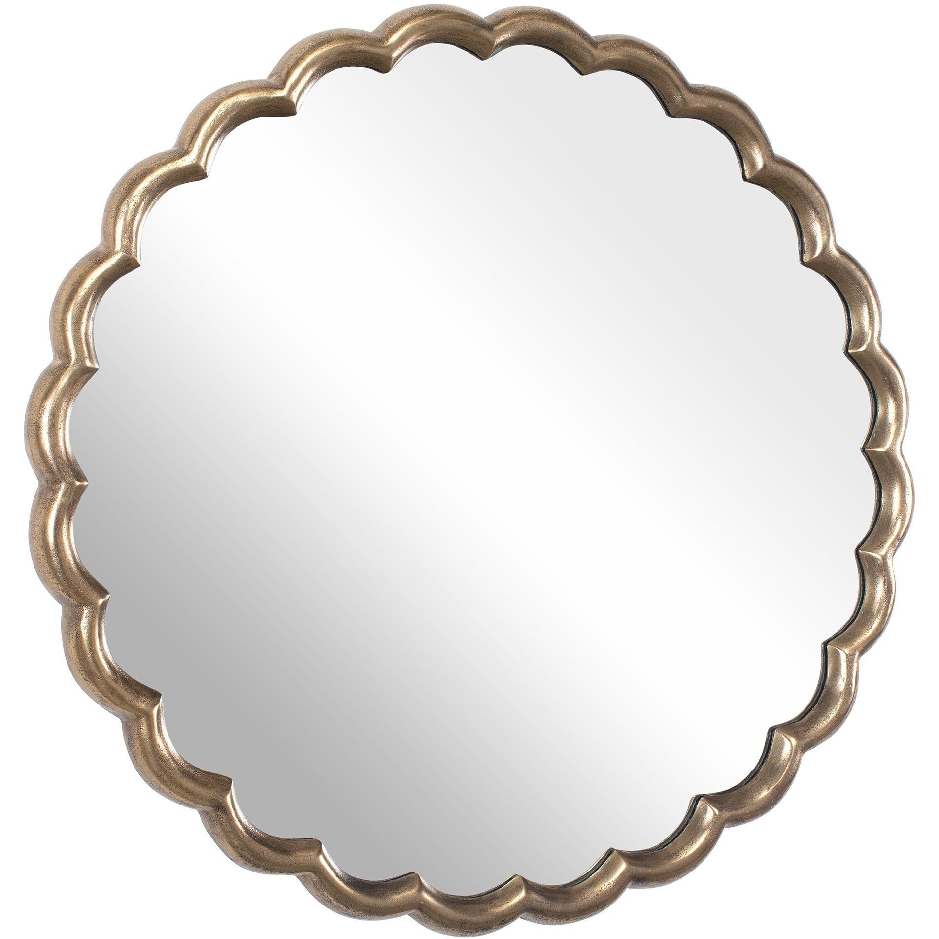 Cerrito 34 X 34 inch Antique Brass Mirror