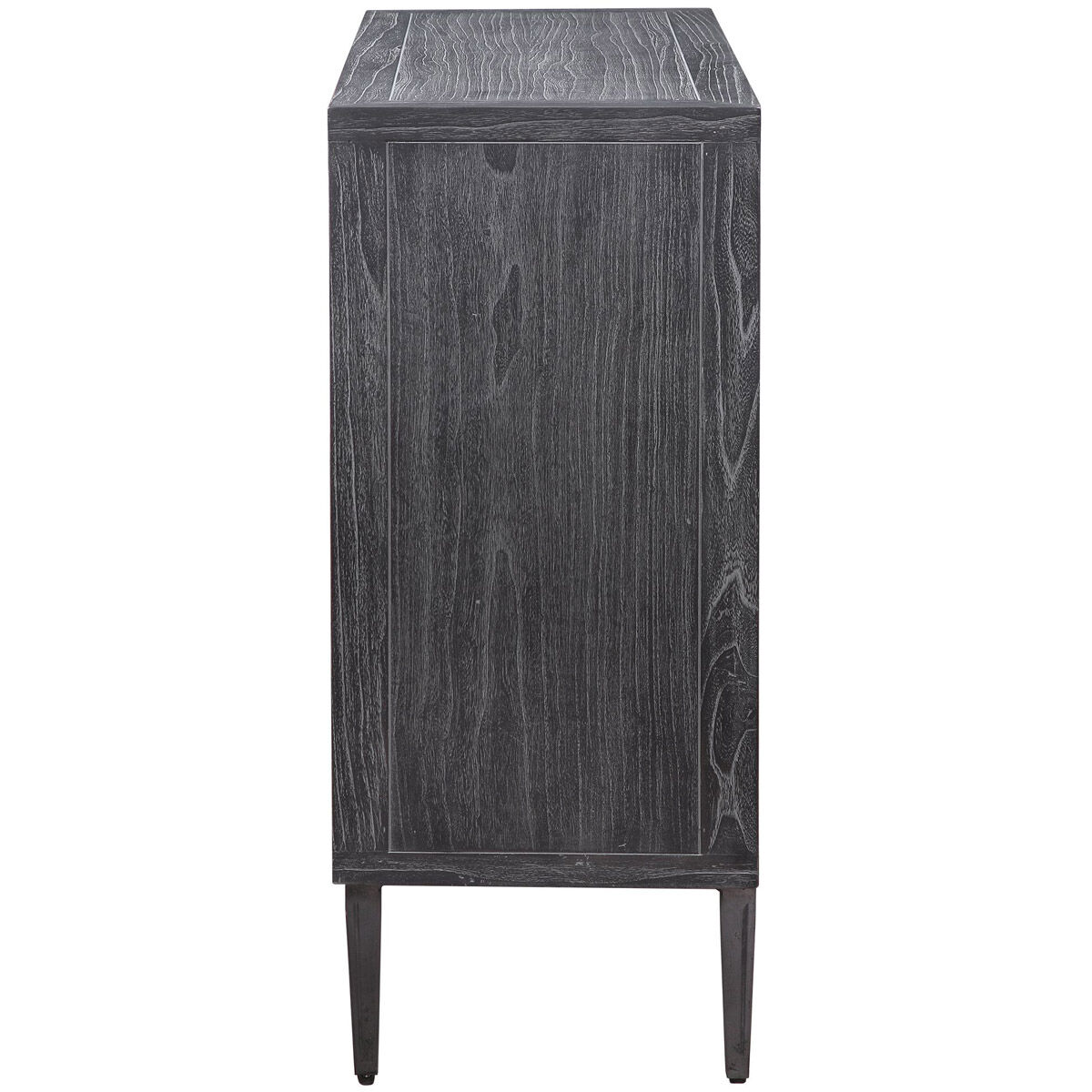 Laurentia Light Gray and Deep Black with Light Gray Glazing Accent Cabinet 