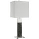 Pilaster 27 inch 100.00 watt Black Marble and Polished Nickel Table Lamp Portable Light