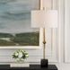 Suranne 32.5 inch 150.00 watt Antique Brass and Black Marble Table Lamp Portable Light