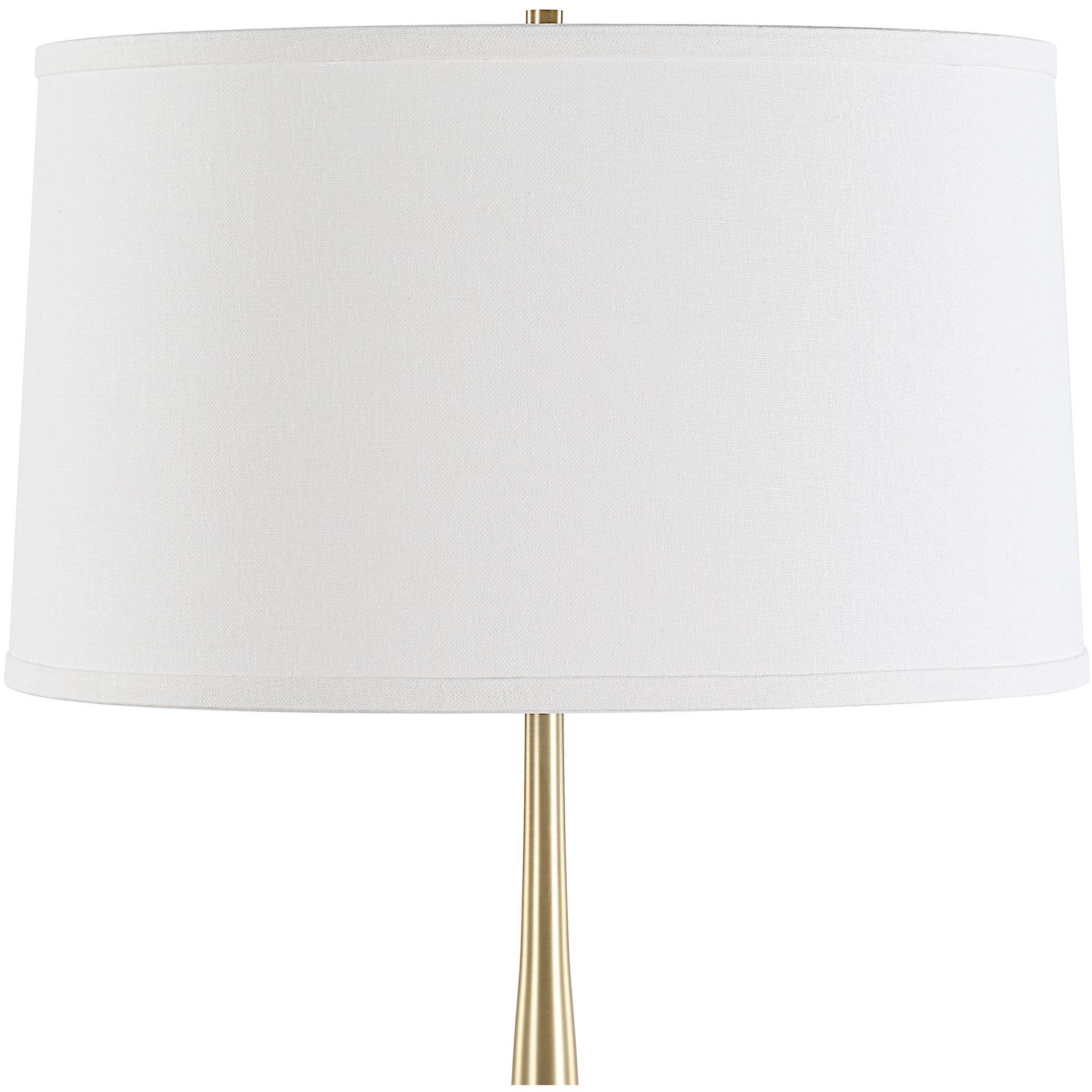 Booker 34.25 inch 150.00 watt Plated Antique Brass and Brown Marble Table Lamp Portable Light
