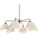 Biddeford 6 Light 36 inch Brushed Matte Gold Pendant Ceiling Light