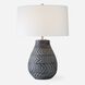 Natchez 26.25 inch 150.00 watt Distressed Charcoal Ceramic and Brushed Nickel Table Lamp Portable Light