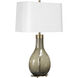 Shyla 29.25 inch 150 watt Dark Moss Seeded Glass and Plated Brushed Brass Table Lamp Portable Light
