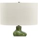 Esall 28.75 inch 150 watt Dark Green Glaze and Antique Brass Table Lamp Portable Light