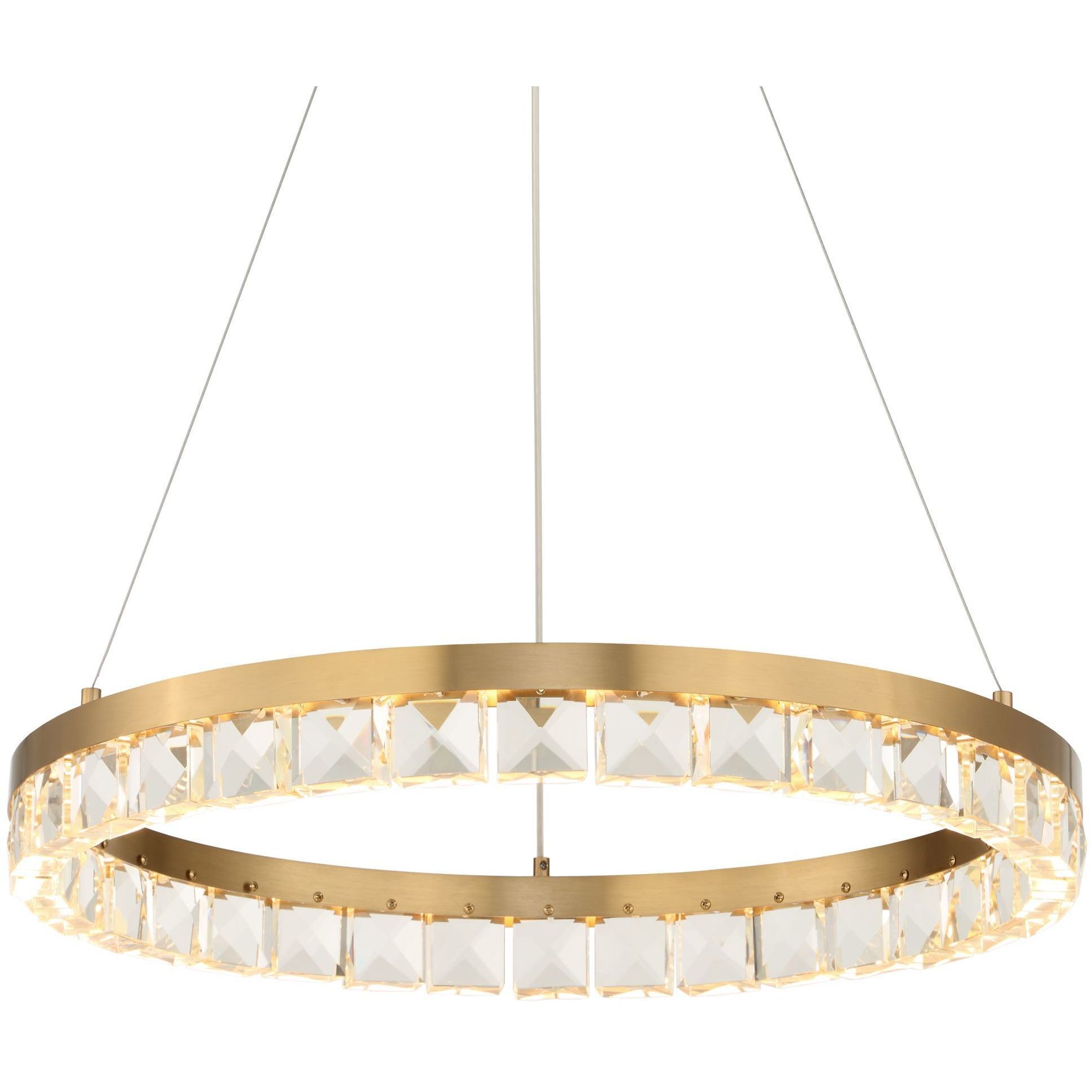 Segovia 28 inch Warm Brass Chandelier Ceiling Light