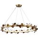 Biscotti 43.63 inch Bronze With Golden Highlight LED Chandelier Ceiling Light