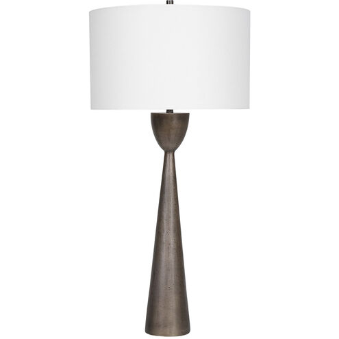 Waller 36 inch 150.00 watt Old Iron with Brushed Nickel Details Table Lamp Portable Light