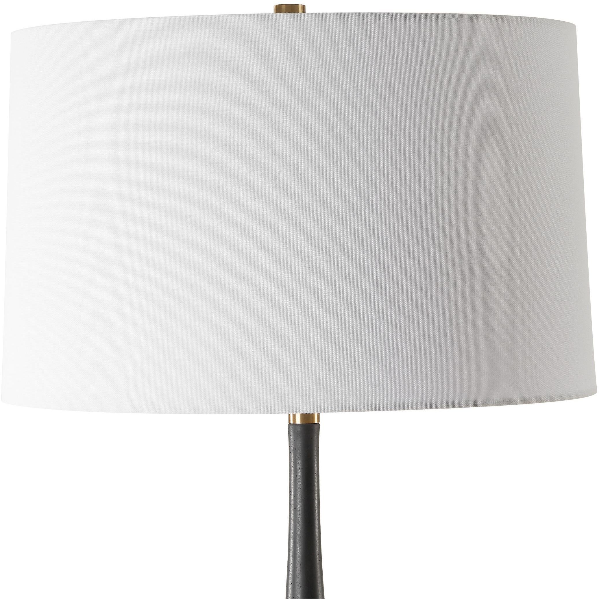 Nocturnal 34.5 inch 150.00 watt Black Stone and Brass Table Lamp Portable Light