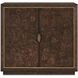 Flores Walnut Stain and Brass 2 Door Cabinet