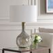 Rhine 27.25 inch 150.00 watt Light and Dark Brown and Smoke Gray Seeded Glass with Antique Brass Table Lamp Portable Light