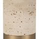 Gravitas 27.5 inch 150 watt Plated Brushed Brass with Porous Ivory Stone Table Lamp Portable Light