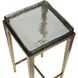 Preston 24 X 12.2 inch Antiqued Brass and Glass Accent Table