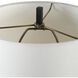 Hightower 38 inch 150.00 watt Satin Black and Black Marble with Antique Brass Buffet Lamp Portable Light