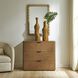 Duluth Oak Veneer and Dark Bronze 3 Drawer Chest